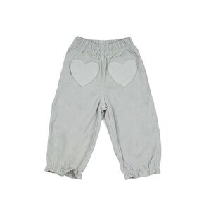 Wild Wawa Heart Pocket Pants in Silver Blue